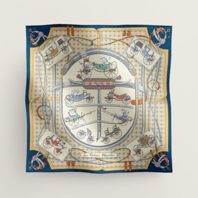 カレ 70 - ブルー - レディス, スカーフ、ショール＆マフラー